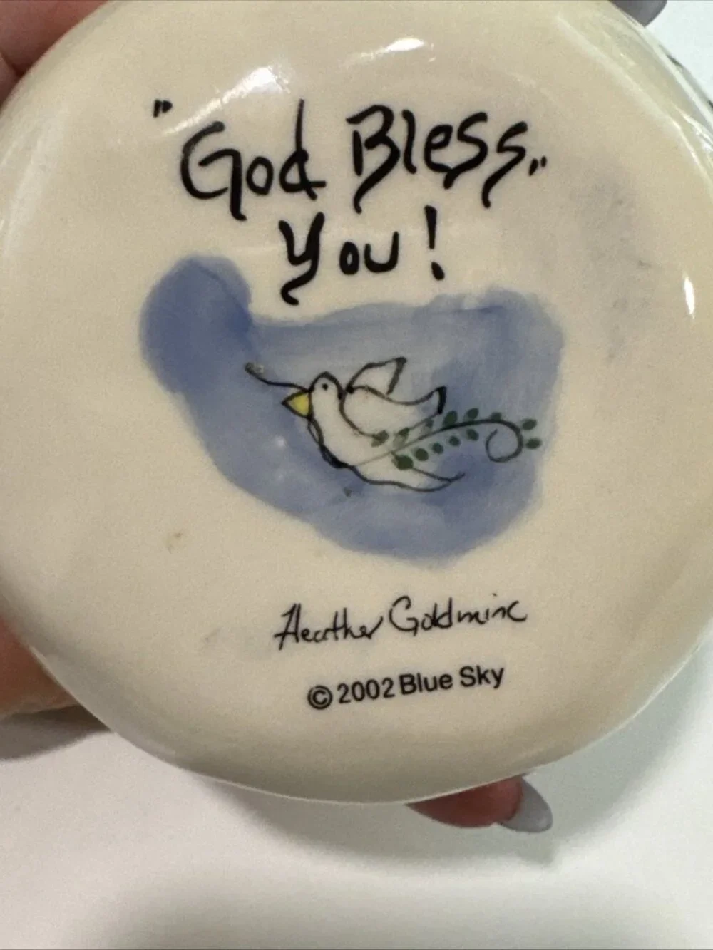 Blue Sky Oversized Noah's Ark Trinket Box Rainbow Clouds 